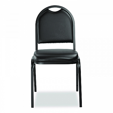 9200 Series Premium Upholstered Stack Chair, Vinyl, Supports Up to 500 lb, 19