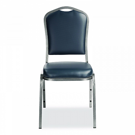 9300 Series Deluxe Upholstered Stack Chair, Vinyl, Supports 500 lb, 19