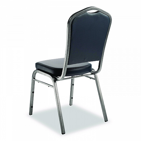 9300 Series Deluxe Upholstered Stack Chair, Vinyl, Supports 500 lb, 19