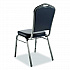 9300 Series Deluxe Upholstered Stack Chair, Vinyl, Supports 500 lb, 19