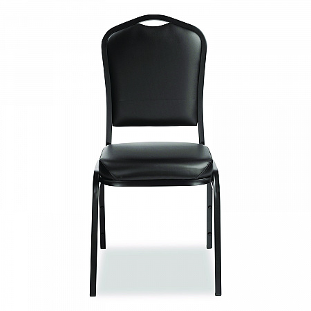 9300 Series Deluxe Upholstered Stack Chair, Vinyl, Supports Up to 500 lb, 19