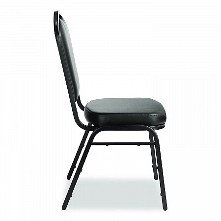 9300 Series Deluxe Upholstered Stack Chair, Vinyl, Supports Up to 500 lb, 19