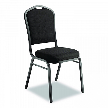 9300 Series Deluxe Upholstered Stack Chair, Fabric, Supports 500 lb, 19