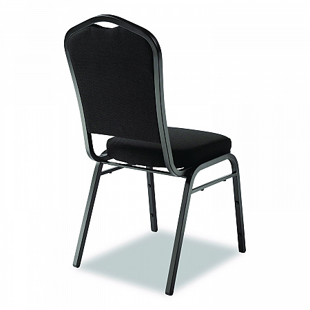 9300 Series Deluxe Upholstered Stack Chair, Fabric, Supports 500 lb, 19