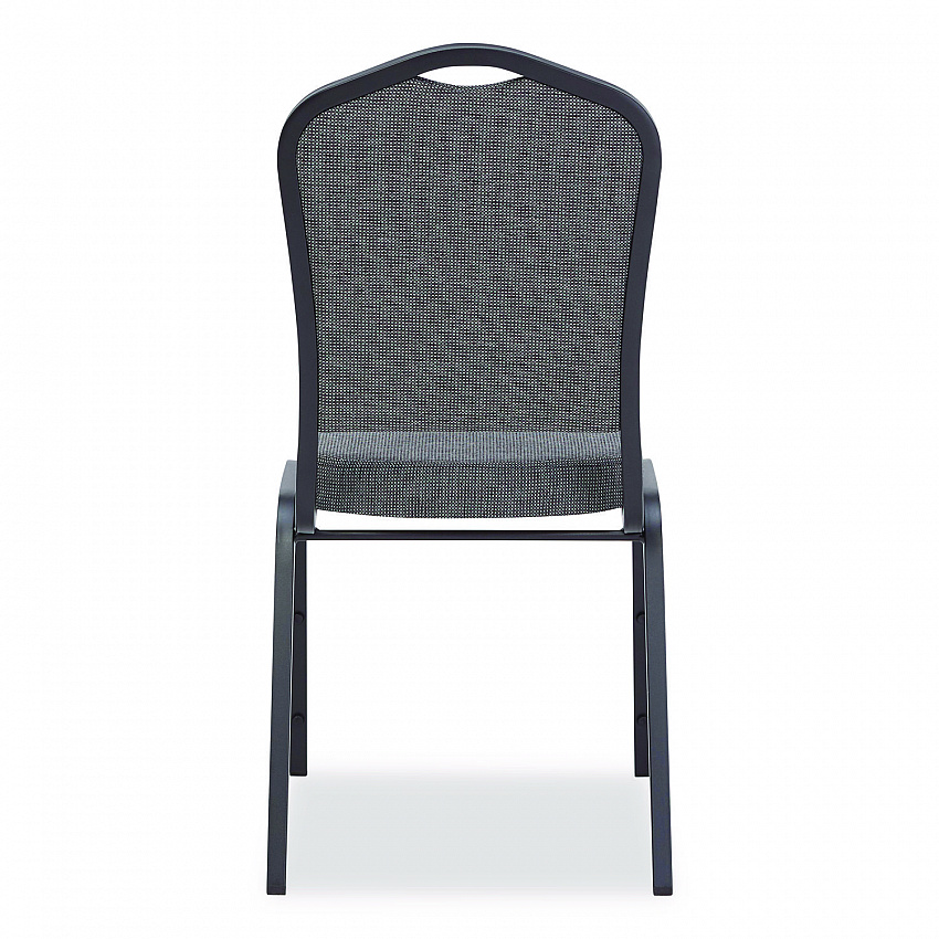 9300 Series Deluxe Upholstered Stack Chair, Fabric, Supports 500 lb,19" Seat Ht, Nat Graystone Seat/Back, Black Base, 2/PK (9362BT2)