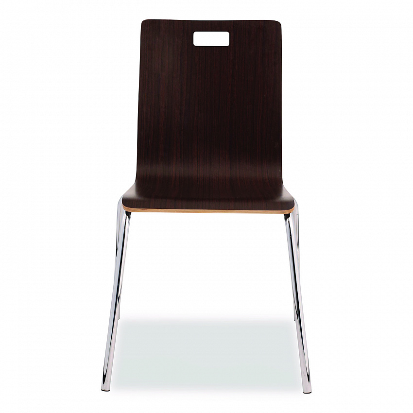 Bushwick Series Bentwood Chair, Supports Up to 500 lb, 18" Seat Height, Espresso Seat, Espresso Back, Chrome Base, 4/Carton (BCC214)