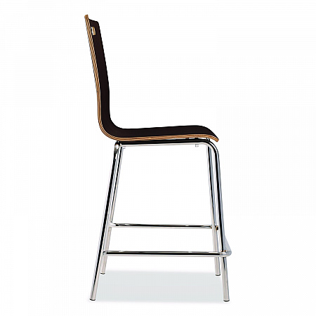 Bushwick Series Bentwood Stool, Counter Height, Supports Up to 500 lb, 24