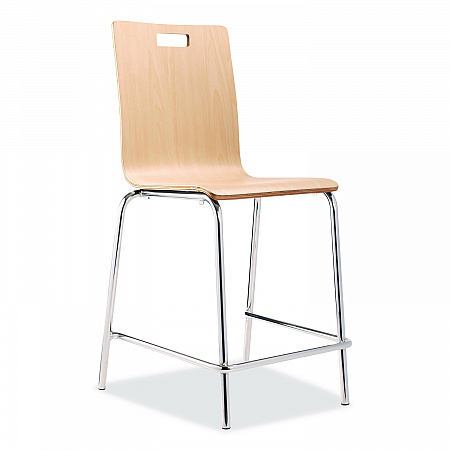 Bushwick Series Bentwood Stool, Counter Height, Supports Up to 500 lb, 24