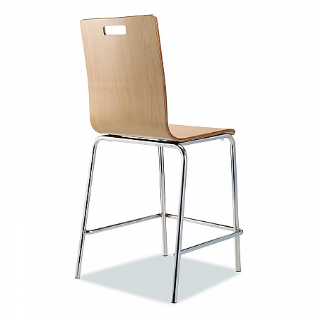 Bushwick Series Bentwood Stool, Counter Height, Supports Up to 500 lb, 24