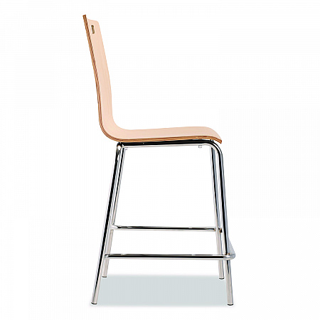 Bushwick Series Bentwood Stool, Counter Height, Supports Up to 500 lb, 24