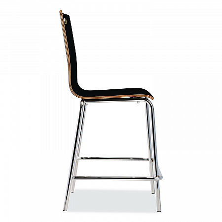 Bushwick Series Bentwood Stool, Counter Height, Supports Up to 500 lb, 24