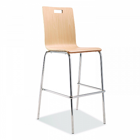 Bushwick Series Bentwood Stool, Supports Up to 500 lb, 30
