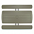 Blow Molded Folding Picnic Table, Rectangular, 57w x 72d x 29.5h, Brown Top, Brown Base/Legs (BMPT3072BR03)