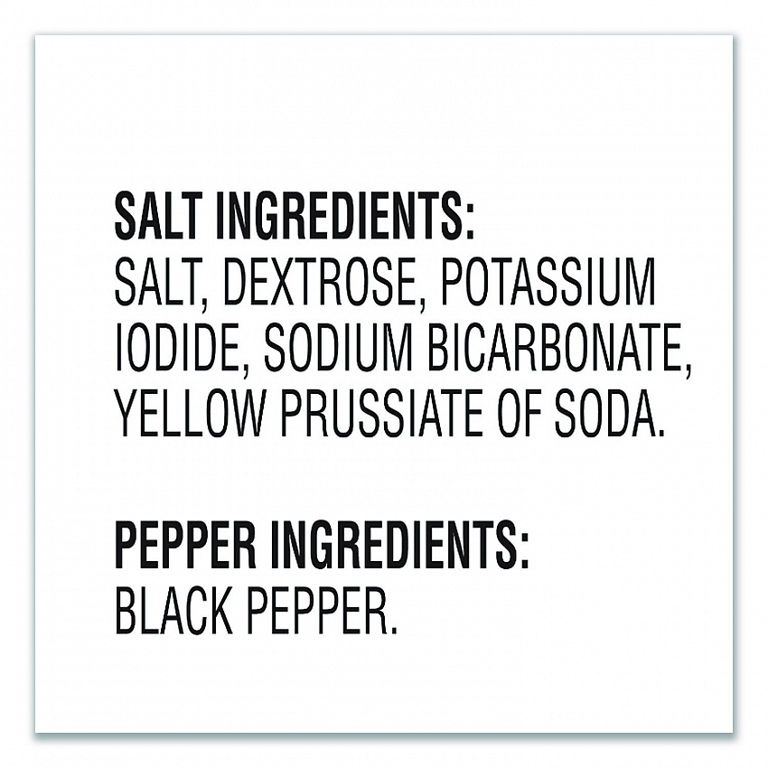 Salt and Pepper Shaker Combo, 4 oz Salt Dispenser and 1.5 oz Pepper Dispenser (GRN13060)