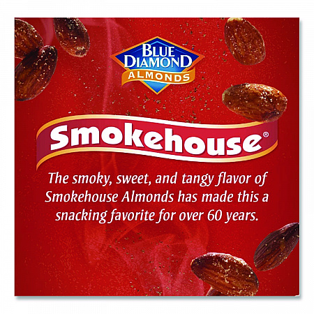 Smokehouse Flavored Almonds, 4 oz Bag, 12 Bags/Box (BLU09918)