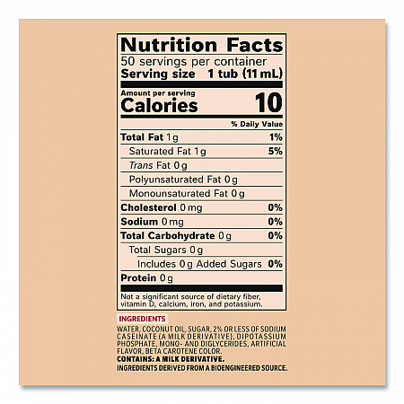 Liquid Coffee Creamer, Original, 0.38 oz Mini Cups, 50/Box (35110BX)
