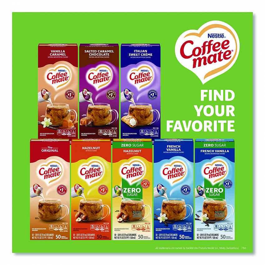Liquid Coffee Creamer, Irish Cream, 0.38 oz Mini Cups, 50/Box (35112)
