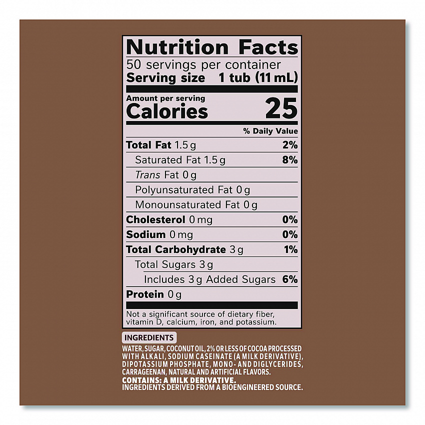 Liquid Coffee Creamer, Cafe Mocha, 0.38 oz Mini Cups, 50/Box, 4 Boxes/Carton (35115CT)