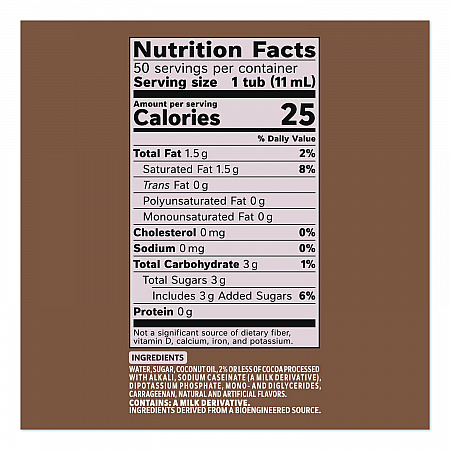Liquid Coffee Creamer, Cafe Mocha, 0.38 oz Mini Cups, 50/Box (35115)