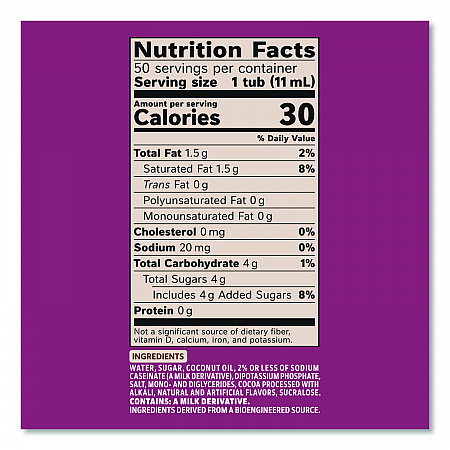 Liquid Coffee Creamer, Salted Caramel Chocolate, 0.38 oz Mini Cups, 50/Box, 4 Boxes/Carton (77197CT)