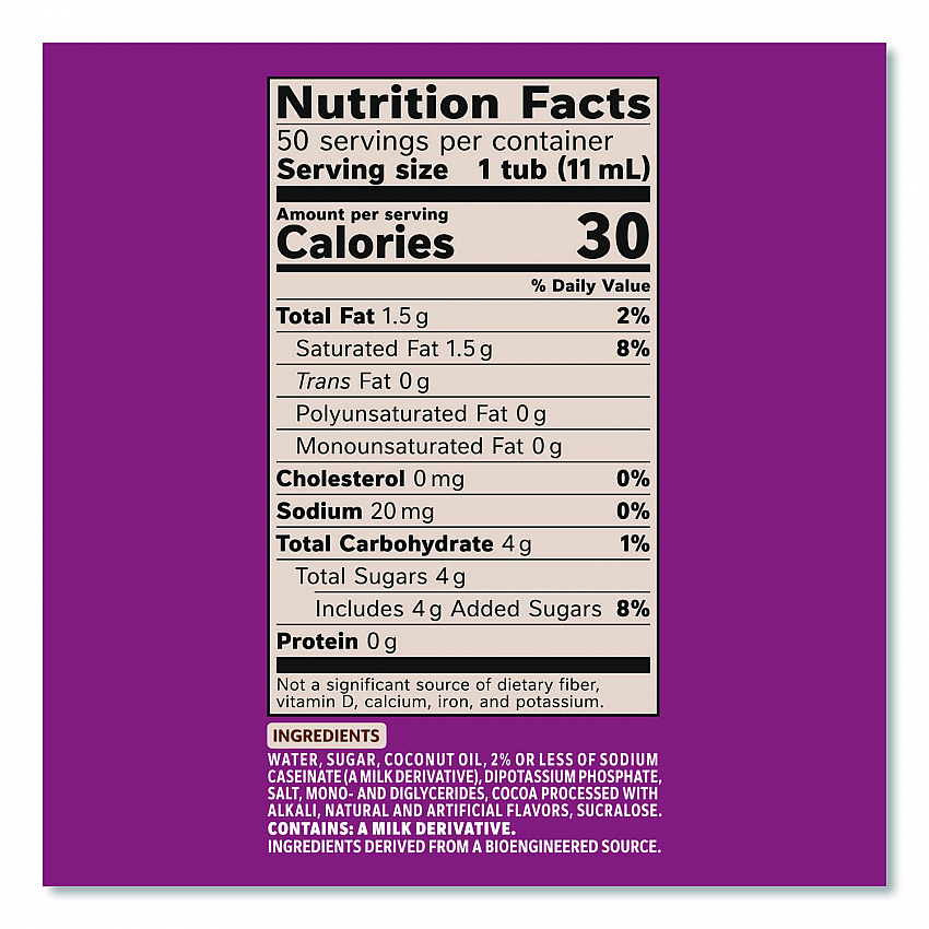 Liquid Coffee Creamer, Salted Caramel Chocolate, 0.38 oz Mini Cups, 50/Box, 4 Boxes/Carton (77197CT)
