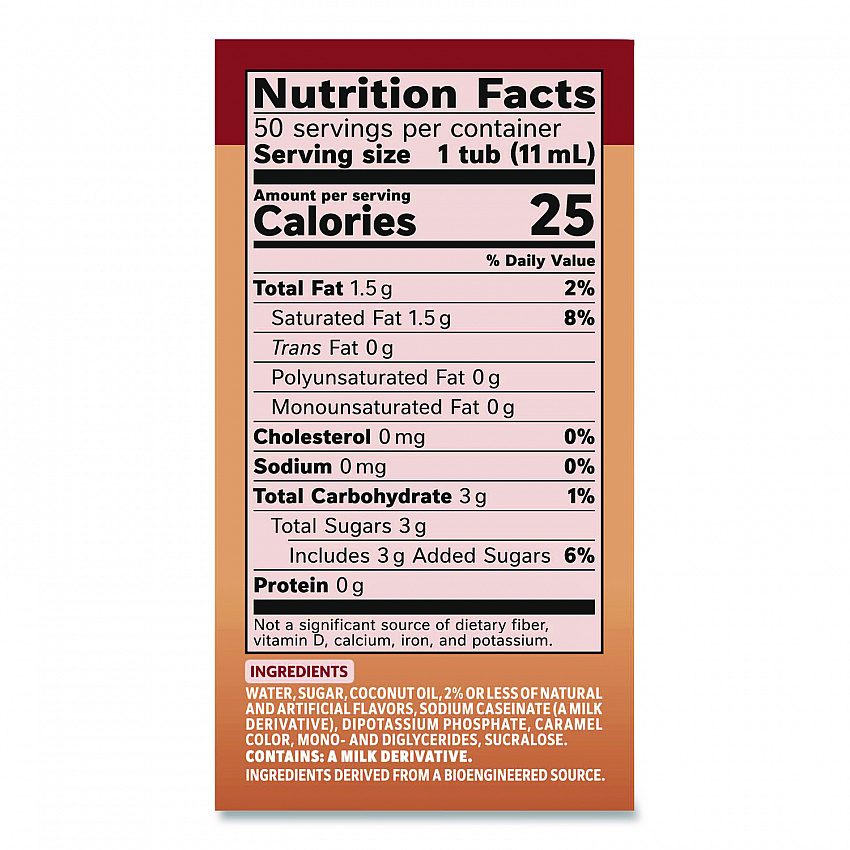 Liquid Coffee Creamer, Vanilla Caramel, 0.38 oz Mini Cups, 50/Box (79129)