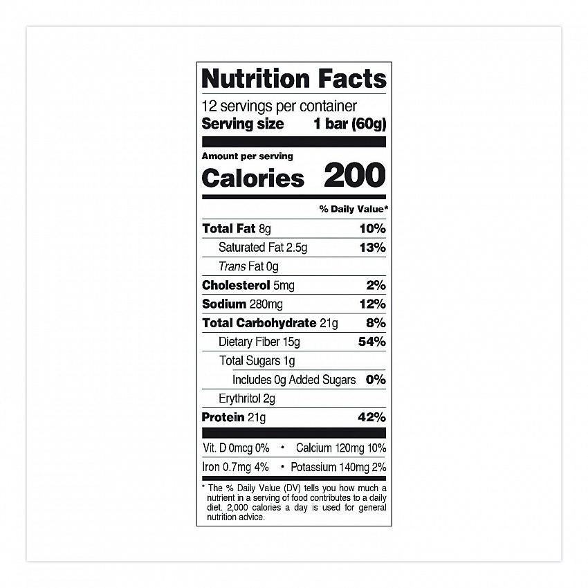 Protein Bars, Cookies and Cream, 2.12 oz Bar, 12 Bars/Box (00018)
