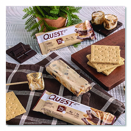 Protein Bars, S'mores, 2.12 oz Bar, 12 Bars/Box (00123)