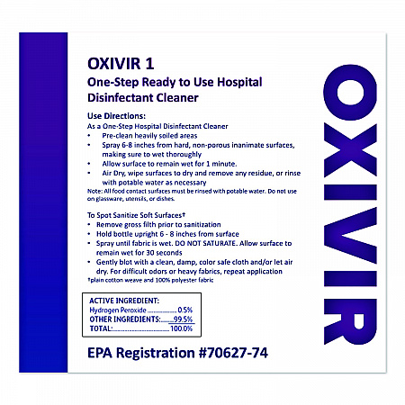 Oxivir Five 16 Concentrate Replacement Bottle, 32 oz, White (9D12226631)