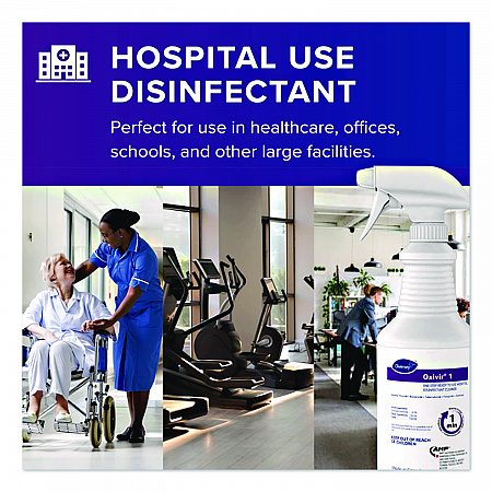 Oxivir Five 16 Concentrate One Step Disinfectant Cleaner, 1.4 L SmartDose, 2/Carton (5019296)