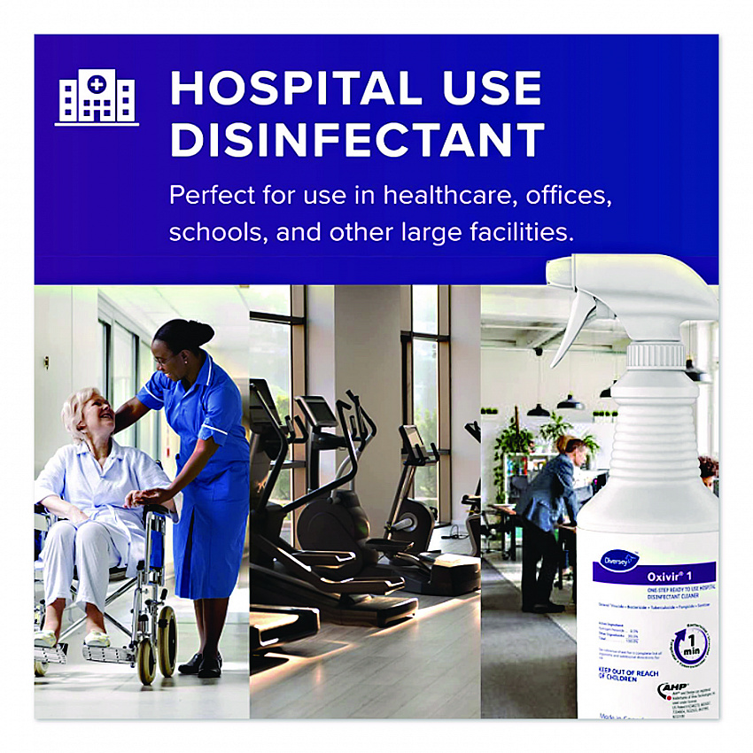 Oxivir Five 16 Concentrate One Step Disinfectant Cleaner, 1.4 L SmartDose, 2/Carton (5019296)