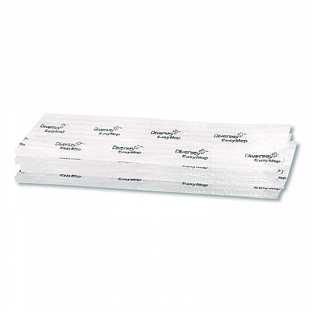 EasyMop Microfiber Dust Mop Pads, 16 x 5.3, White, 50/Pack (D1232214)