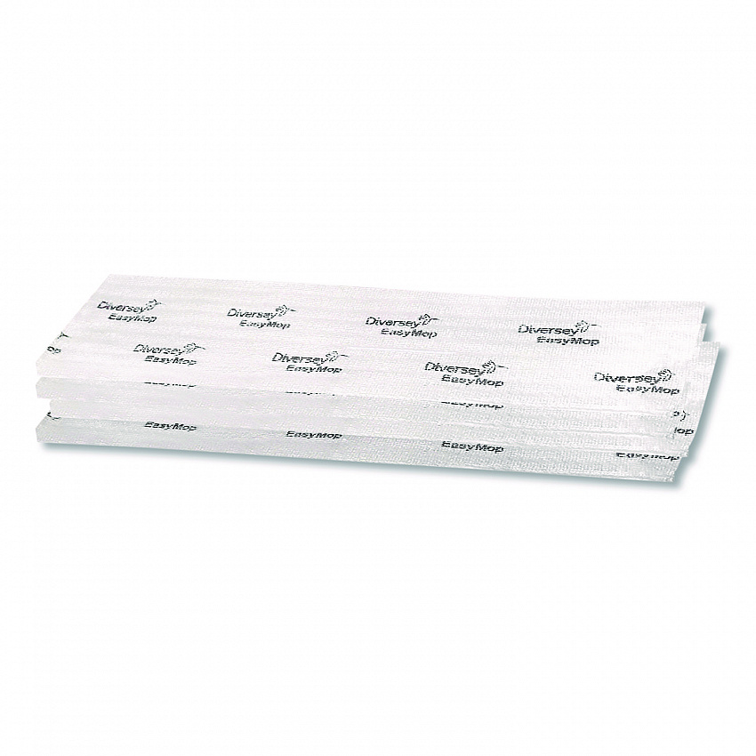 EasyMop Microfiber Dust Mop Pads, 16 x 5.3, White, 50/Pack (D1232214)
