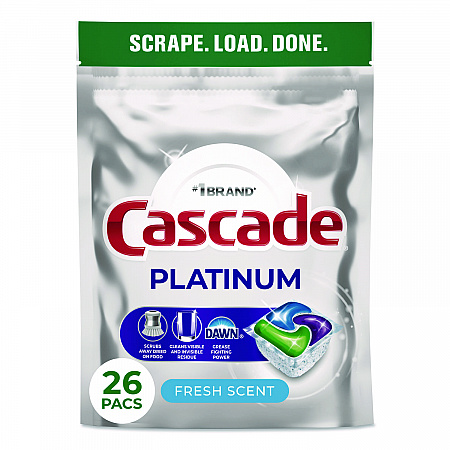 Platinum ActionPacs, Fresh Scent, 14 oz Pack, 26 Pods/Pack, 4 Packs/Carton (15536)
