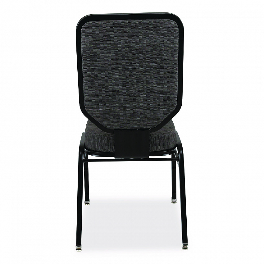 Flex-Back Banquet Chair, Supports Up to 500 lbs, 18.6" Seat Height, Morticia Onyx Seat/Back, Black Base, 2/Pack (9690BG2)