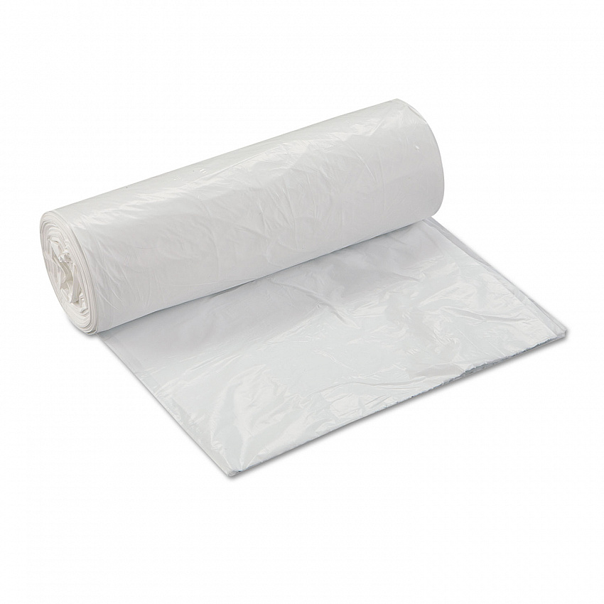 Low-Density Commercial Can Liners, 30 gal, 0.7 mil, 30" x 36", White, Interleaved Roll, 25 Bags/Roll, 8 Rolls/Carton (SL3036XHW2)