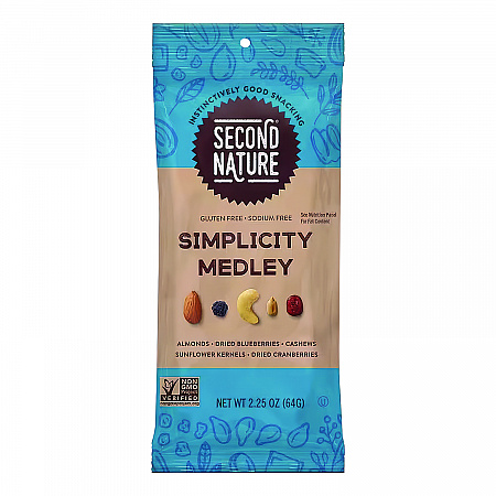 Simplicity Medley Trail Mix, 2.25 oz Bag, 12 Bags/Box (KAR01171)