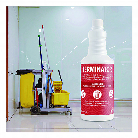 Terminator All-Purpose Cleaner/Deodorizer with (2) Trigger Sprayers, 32 oz Bottles, 12/Carton (1232TNCT)