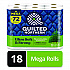 Ultra Soft and Strong Bathroom Tissue, Mega Rolls, Septic Safe, 2-Ply, White, 328 Sheets/Roll, 18 Rolls/Carton (94475501)