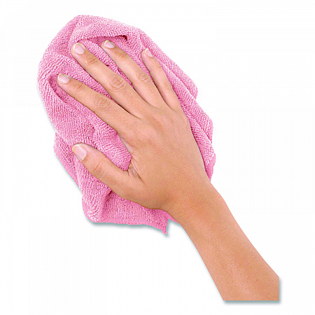 Microfiber Cloths, 12 x 12, Pink, 12/Pack (12PINCLOTH)
