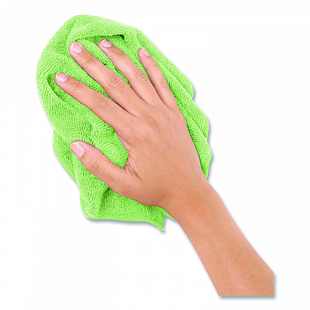 Microfiber Cloths, 12 x 12, Green, 12/Pack (12GRECLOTH)