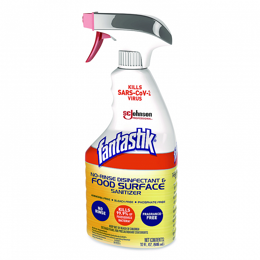 No Rinse Disinfectant and Food Surface Sanitizer, Unscented, 32 oz Trigger Spray Bottle, 8/Carton (354125)