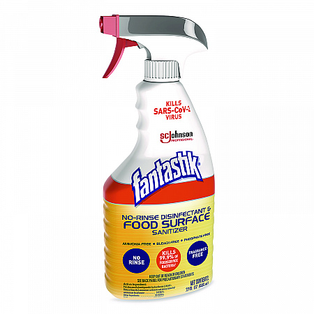 No Rinse Disinfectant and Food Surface Sanitizer, Unscented, 32 oz Trigger Spray Bottle, 8/Carton (354125)
