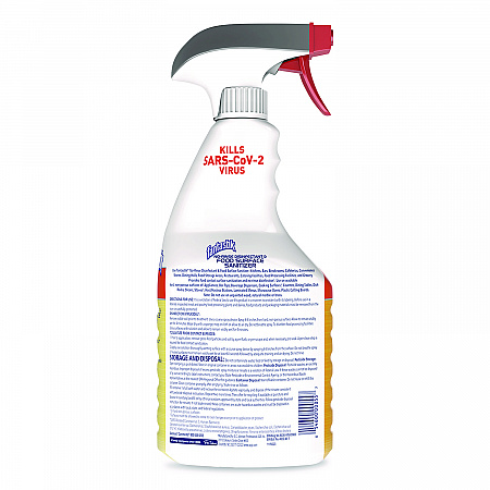 No Rinse Disinfectant and Food Surface Sanitizer, Unscented, 32 oz Trigger Spray Bottle, 8/Carton (354125)