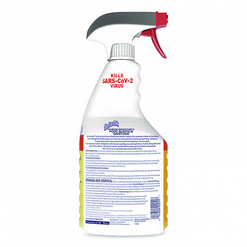 No Rinse Disinfectant and Food Surface Sanitizer, Unscented, 32 oz Trigger Spray Bottle, 8/Carton (354125)