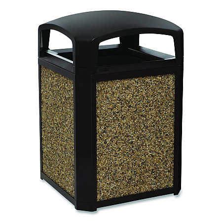 Landmark Series Aggregate Panel, For 35 gal Classic Container, 15.7 x 27.9 x 0.38, Stone, River Rock, 4/Carton (4003RIV)