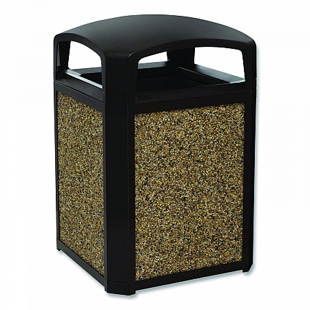 Landmark Series Aggregate Panel, For 50 gal Classic Container, 34.3 x 20.7 x 0.38, Stone, River Rock, 4/Carton (4004RIV)
