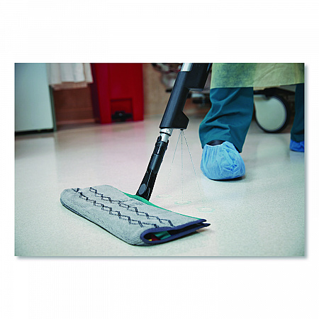 Executive Microfiber Single-Sided Flat Mop Frame, 3.5 x 17, Aluminum, Black/Silver (1863893)