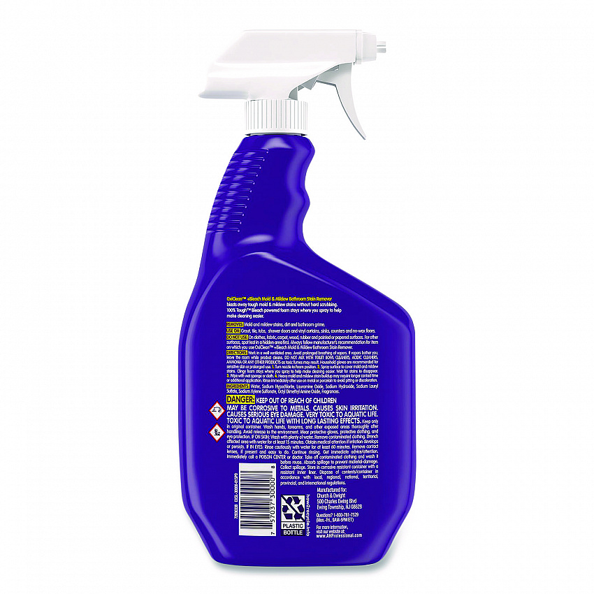 Plus Bleach Mold and Mildew Stain Remover, Citrus Scent, 30 oz Trigger Spray Bottle, 8/Carton (5703730000)