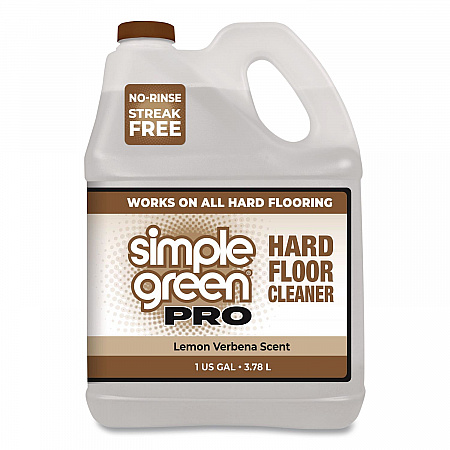 Pro Hard Floor Cleaner, Lemon Verbena Scent, 1 gal Bottle, 4/Carton (0505128)